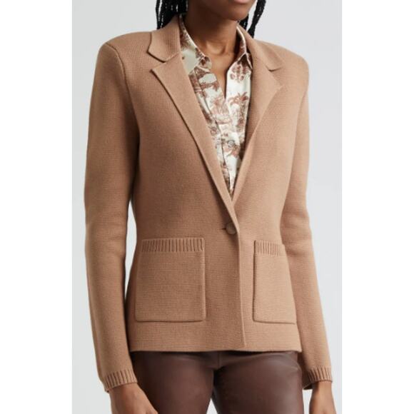 L'AGENCE Lacey Knit Blazer Size XS New with Tags - Picture 9 of 14